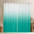 thumbnail image 1 of jejeloiu Modern Gradient Ink Curtains Pack of 2 (42x84 Each),Ombre Effect Curtains Blackout,White Cyan Bedroom Curtains For Teens,Luxury Bedroom Decor, 1 of 6