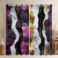 thumbnail image 1 of jejeloiu Modern Graffiti Geometric Curtains Pack of 2 (42x84 Each),Vintage Waves Lines Curtains Blackout For Adults, 1 of 6