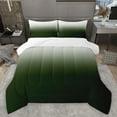 thumbnail image 1 of jejeloiu Modern Minimalist Style Bedding Comforter Set,Abstract Geometric Twin Comforter Sets,Gradient Green White Bedding Set For Men Women,Super Cozy Room Decor Reversible,2-Piece, 1 of 8