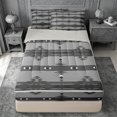 thumbnail image 1 of jejeloiu Monochrome Tribal Zipper Twin Comforter Sets with Fitted Sheet and 2 Pillowcases,Modern Print Zipper Bedding Set For Boys,Gray Black,Light Gray Reversible,4 Pieces, 1 of 7