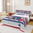 thumbnail image 1 of jejeloiu Montreal City Slihouette Full Size Sheets,Blue Rugby Helemt Bed Sheets,Boys Ball Game Sheet Sets For Kids Teens,Microfiber Bedroom Decor,4-Piece, 1 of 7