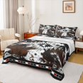 thumbnail image 1 of jejeloiu Moody Aztec Bed Sheets,Rustic Cowhide Full Size Sheets For Boys,Gray Black Brown,4 Pieces,1 Flat Sheet, 1 Fitted Sheet and 2 Pillowcases, 1 of 6