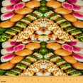 thumbnail image 1 of jejeloiu Msalmon Sushi Fabric by the Yard 10 Yards,Delicious Food Room Decor Fabric by the Yard,Green Orange Pink Sewing Fabric For Child,Luxury Bedroom Decor, 1 of 1
