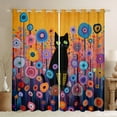 thumbnail image 1 of jejeloiu Multiucolor Geometric Citcle Curtains Pack of 2 (42x84 Each),Cute Cartoon Animal Curtains Blackout,Boho Bohemian Style Bedroom Curtains For Kids,Super Cozy Room Decor, 1 of 6