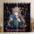 thumbnail image 1 of jejeloiu Music Anime Girl Curtains Pack of 2 (42x84 Each),Kids Romantic Gifts Curtains Blackout For Teens, 1 of 6