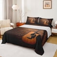 thumbnail image 1 of jejeloiu Music Guitar Full Size Sheets,Musical Instrument Theme Bed Sheets For Girls Boys 4-Piece, 1 of 7
