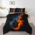 thumbnail image 1 of jejeloiu Musical Guitar Full Size Comforter Sets,Music Theme Bedding Comforter Set,Black Orange Bedding Sets,Microfiber Bedroom Decor Reversible,3-Piece, 1 of 8