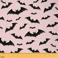 thumbnail image 1 of jejeloiu Mystical Bat Fabric by the Yard 1 Yard,Halloween Theme Home Decor Fabric by the Yard,Black Lightpink Sewing Fabric For Teens Boys,Super Cozy Room Decor, 1 of 6