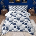 thumbnail image 1 of jejeloiu Natural Plant Full Size Comforter Sets,White Flowers Hydrangea Bedding Sets For Girls Teens Reversible 3-Piece, 1 of 8