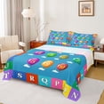 thumbnail image 1 of jejeloiu Number Alphabet Theme Twin Sheet Sets,Colorful Balloon Plaid Bedding For Kids 3-Piece, 1 of 7