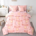 thumbnail image 1 of jejeloiu Ocean Animal Axolotl Bedding Comforter Set 7pcs,Orange Salamander Queen Bedding Sets,Cartoon Sealife Queen Sheet Sets For Girls Boys,Luxury Bedroom Decor Reversible, 1 of 8