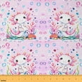 thumbnail image 1 of jejeloiu Ocean Animal Axolotl Fabric by the Yard 1 Yard,Pink Salamander Home Decor Fabric by the Yard,Watercolor Sea Coral Sewing Fabric For Girls Boys,Luxury Bedroom Decor, 1 of 6