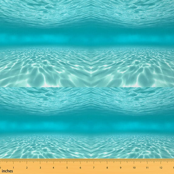 jejeloiu Ocean Theme Fabric by the Yard 3 Yards,Hawaii Holiday Sewing Fabric,Blue Sea Beach Fabric for Sewing For Child,Ultra Soft Home Decor