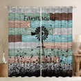 thumbnail image 1 of jejeloiu Old Barn Door Blackout Curtains Set of 2 (52x84 Each),Rustic Farmhouse Windmill Window Curtains For Adults, 1 of 6