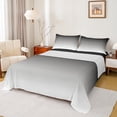 thumbnail image 1 of jejeloiu Ombre Effects Queen Sheet Sets,Gradient Pattern Theme Flat Sheet,White Gray Queen Fitted Sheet For Adults,Microfiber Bedroom Decor,4-Piece, 1 of 7