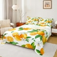 thumbnail image 1 of jejeloiu Orange Bed Sheets,Swweet Fruit King Sheets,White Flower Floral Sheet Set For Boys Girls,Super Cozy Room Decor,4pcs, 1 of 7