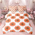 thumbnail image 1 of jejeloiu Orange Daisy 7-Piece Twin Bedding Sets,Rustic Floral Flowers Bedding Comforter Set For Girls Teens Reversible, 1 of 8