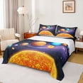 thumbnail image 1 of jejeloiu Outer Space Twin Sheet Sets,Galaxy Planet Bedding For Boys Kids 3pcs, 1 of 7