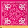thumbnail image 1 of jejeloiu Paisley Pattern Fabric by the Yard 3 Yards,Retro Boho Print Sewing Fabric,Hotpink White Fabric for Sewing For Men Women,Ultra Soft Home Decor, 1 of 6