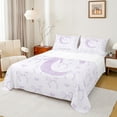 thumbnail image 1 of jejeloiu Personalized Gifts Bowtie Bed Sheets,Letter C King Sheets,Purple White Bow Bowknot Sheet Set,Lightweight Room Decoration,4pcs, 1 of 7