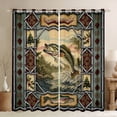 thumbnail image 1 of jejeloiu Pike Fish Black Out Curtains,Fishing And Hunting Curtains Pack of 2 (42x63 Each),Vintage Aztec Geometric Bedroom Curtains For Girls Boys,Ultra Soft Home Decor, 1 of 6