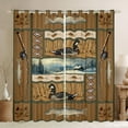 thumbnail image 1 of jejeloiu Pike Fish Mallard Blackout Curtains Set of 2 (52x84 Each),Fishing And Hunting Window Curtains,Country Farmhouse Lodge Curtains and Drapes For Boys Kids,Luxury Bedroom Decor, 1 of 6