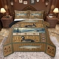 thumbnail image 1 of jejeloiu Pike Fish Mallard Full Size Comforter Sets,Fishing And Hunting Bedding Comforter Set,Country Farmhouse Lodge Bedding Sets For Boys Kids,Luxury Bedroom Decor Reversible,3pcs, 1 of 8