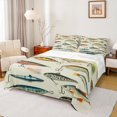 thumbnail image 1 of jejeloiu Pike Fish Twin Sheet Sets,Fishing Hook Twin Fitted Sheet,Animals Marine Life Flat Sheet For Teens,Microfiber Bedroom Decor,3pcs, 1 of 7