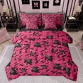 thumbnail image 1 of jejeloiu Pink Black Brown 7-Piece Twin Bedding Sets,Farmhouse Camouflage Hunting Bedding Comforter Set,Retro Rustic Camo Sheet Sets For Adult,Breathable Home Decor Reversible, 1 of 8