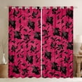 thumbnail image 1 of jejeloiu Pink Black Brown Curtains Pack of 2 (42x84 Each),Farmhouse Camouflage Hunting Curtains Blackout,Retro Rustic Camo Bedroom Curtains For Adult,Breathable Home Decor, 1 of 6