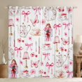 thumbnail image 1 of jejeloiu Pink Bowtie Ribbon Curtains Pack of 2 (42x84 Each),Romantic Valentine Gifts Curtains Blackout,Butterfly Flower Pattern Bedroom Curtains For Girls,Microfiber Bedroom Decor, 1 of 6