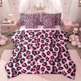 thumbnail image 1 of jejeloiu Pink Cheetan Pattern 7-Piece Bedding Comforter Set,Safari Leopard Print King Bedding Sets,Modern Aesthetic Desgin Bed Sheets For Girls Kids,Breathable Home Decor Reversible, 1 of 8