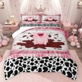 thumbnail image 1 of jejeloiu Pink Kawaii Pig Bedding Comforter Set,Milk Cow Pattern Twin Comforter Sets,Cute Polka Dots Bowtie Bedding Set For Girls Boys,Microfiber Bedroom Decor,2-Piece, 1 of 8