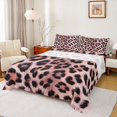 thumbnail image 1 of jejeloiu Pink Leopard Pattern Twin Sheet Sets,Cheetah Print Twin Fitted Sheet,Rustic Farmhouse Cabin Flat Sheet For Girl Teens,Microfiber Bedroom Decor,3pcs, 1 of 7