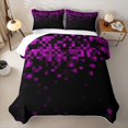 thumbnail image 1 of jejeloiu Pink Pixel Geometric Pattern Quilt Full Kids,Classic Checkered Print Full Bedspread Sets For Boys,3pcs, 1 of 7