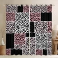 thumbnail image 1 of jejeloiu Pink White Black Curtains Pack of 2 (42x84 Each),Leopard Cheetah Pattern Curtains Blackout,Wild Zebra Print Bedroom Curtains For Teens,Breathable Home Decor, 1 of 6