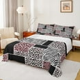 thumbnail image 1 of jejeloiu Pink White Black Twin Sheet Sets,Leopard Cheetah Pattern Twin Fitted Sheet,Wild Zebra Print Flat Sheet For Teens,Breathable Home Decor,3-Piece, 1 of 7