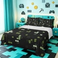 thumbnail image 1 of jejeloiu Pixel Geometric Queen Sheet Sets,Building Block Games Flat Sheet,Construction Games Queen Fitted Sheet For Child,Breathable Bedroom Decorative,4 Pieces, 1 of 7