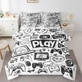 thumbnail image 1 of jejeloiu Play Game Bedding Comforter Set 7 Pieces,Cartoon Gamepad Controller Full Bedding Set,Player Gaming Joystick Fitted Sheet Flat Sheet For Boy,Microfiber Room Decor Reversible, 1 of 8