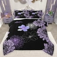 thumbnail image 1 of jejeloiu Purple Flower Blossom Bedding Comforter Set,Retro Floral Pattern Twin Comforter Sets,Minimalist Aesthetic Artwork Bedding Set For Girls,Breathable Home Decor Reversible,2-Piece, 1 of 8