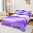 thumbnail image 1 of jejeloiu Purple Galaxy Star Bed Sheets Kids,Magical Night Sky Pattern King Sheets For Girls,4-Piece, 1 of 6