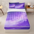 thumbnail image 1 of jejeloiu Purple Galaxy Star Zipper Full Size Comforter Sets with Fitted Sheet and 2 Pillowcases Kids,Magical Night Sky Pattern Zipper Bedding Set For Girls,Reversible,4 Pieces, 1 of 7
