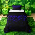 thumbnail image 1 of jejeloiu Purple Pixel Checkered Twin Bedding Kids,Modern Geometric Pattern Duvet Cover Set For Boys,Reversible,2pcs(No Comforter), 1 of 6