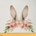 thumbnail image 1 of jejeloiu Rabbit Ears Fabric by the Yard 1 Yard,Pink Flower Floral Home Decor Fabric by the Yard,Cartoon Animal Sewing Fabric For Girls Children,Ultra Soft Home Decor, 1 of 6