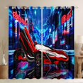 thumbnail image 1 of jejeloiu Race Car Blackout Curtains Set of 2 (52x84 Each),Modern Speed Sport Window Curtains,Red Blue Curtains and Drapes For Boys,Ultra Soft Home Decor, 1 of 6