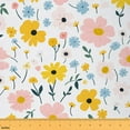 thumbnail image 1 of jejeloiu Rainbow Daisy Fabric by the Yard 5 Yards,Rustic Flower Floral Fabric for Sewing,Boho Bohemain Plant Home Decor Fabric by the Yard For Princess,Luxury Bedroom Decor, 1 of 6