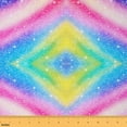 thumbnail image 1 of jejeloiu Rainbow Geometric Rhombus Fabric by the Yard 1 Yard,Bling Print Home Decor Fabric by the Yard,Pink Blue Yellow Sewing Fabric For Girl,Ultra Soft Home Decor, 1 of 6