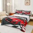 thumbnail image 1 of jejeloiu Red Cool Car Twin Sheet Sets,Extreme Sport Lover Bedding For Racing Gamer 3 Pieces, 1 of 7