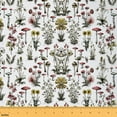 thumbnail image 1 of jejeloiu Red Mushroom Fabric by the Yard 1 Yard,Natural Plant Flower Home Decor Fabric by the Yard,Colorful Rustic Floral Sewing Fabric For Child,Super Cozy Room Decor, 1 of 6