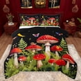 thumbnail image 1 of jejeloiu Red Mushroom Fungus Bedding Comforter Set,Rustic Plants Leaves Twin Comforter Sets,Red Green Black Bedding Set For Girl,Luxury Bedroom Decor Reversible,2-Piece, 1 of 8
